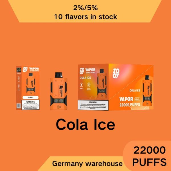 EU warehouse ZOOY VAPOR 22000 disposable double mesh coil built-in Smart Display Screen large mouth electronic cigarette - Image 2