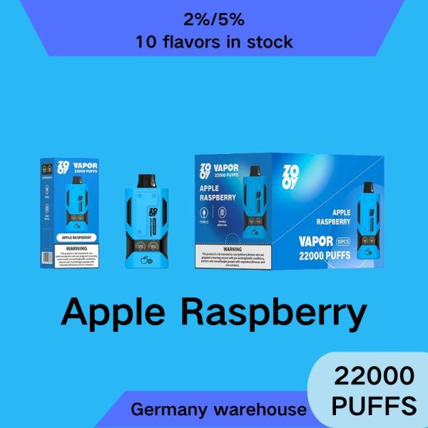 EU warehouse ZOOY VAPOR 22000 disposable double mesh coil built-in Smart Display Screen large mouth electronic cigarette - Image 8