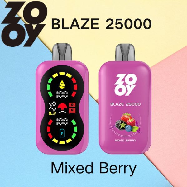EU Warehouse ZOOY BLAZE 25000 Dual display portable children's lock disposable electronic cigarette - Image 4