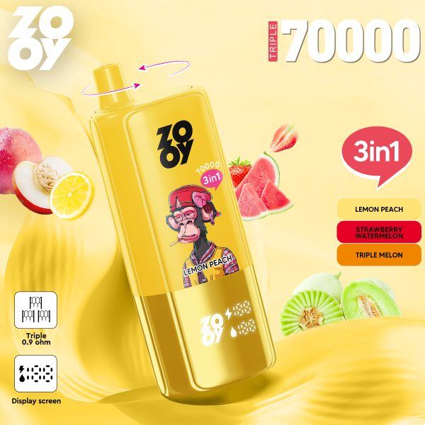 Wholesale Factory Price Geek Vape Pen Zooy Triple 70000 Pulse 15000 25000 60000 Puffs Bar E Cigarette Disposable Vape Pen LED Display E Cig Vaporizer Vape - Image 5