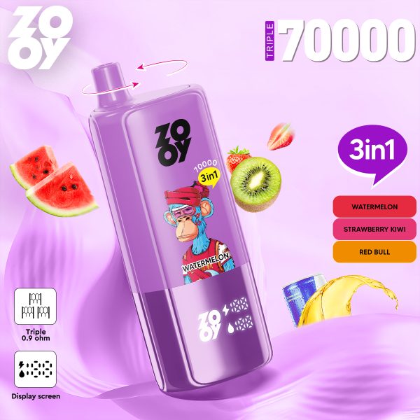 Wholesale Factory Price Geek Vape Pen Zooy Triple 70000 Pulse 15000 25000 60000 Puffs Bar E Cigarette Disposable Vape Pen LED Display E Cig Vaporizer Vape - Image 6