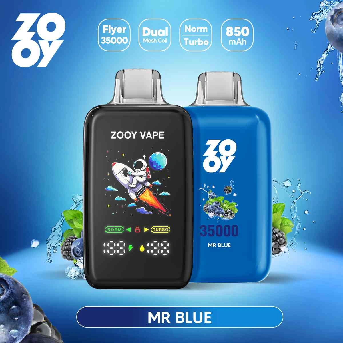 ZOOY vape zero 35000 mr blue